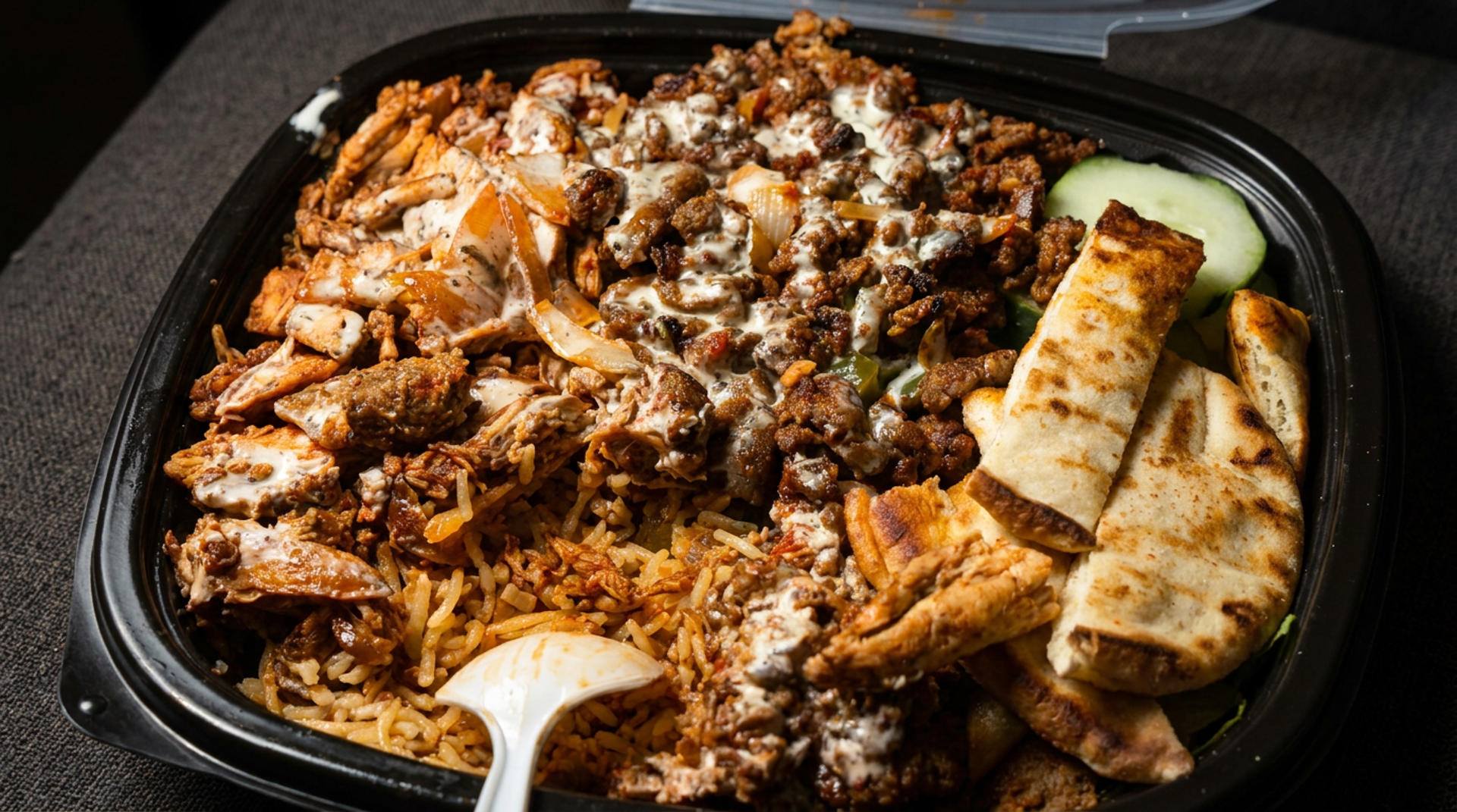 Chicken and lamb platter